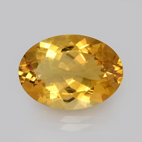 Dark Golden Цитрин Камень - 10.4ct Фасетный Овал (ID: 504818)