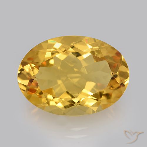 10.84ct Natural Golden Orange Citrine, Oval, VVS