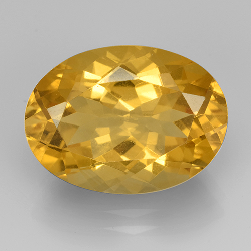 Dark Golden Цитрин Камень - 8.1ct Фасетный Овал (ID: 504823)
