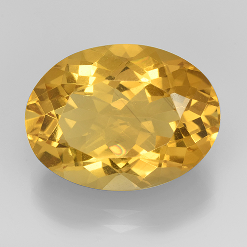 Dorato Citrino Gem - 8.6ct Ovale sfaccettato (ID: 504827)