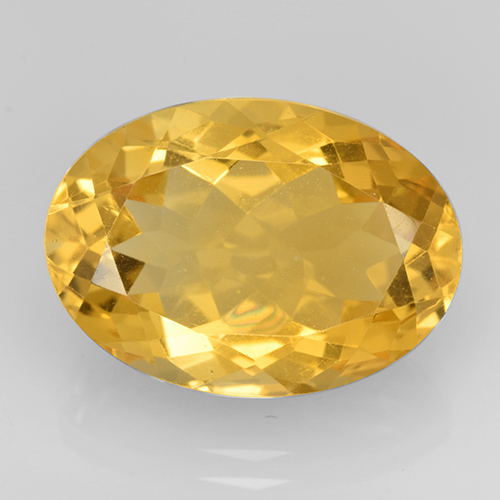 Dorado claro Citrina Gema - 11.6ct Forma ovalada (ID: 504828)