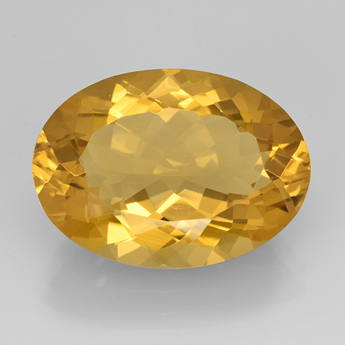 10.1ct Oval Facet Yellow Golden Citrine Gem for sale 10.1ct Oval Facet Yellow Golden Citrine Gem (ID: 504835)