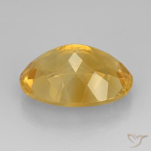 Citrine Gemstone in 18 x 13 mm (calibrated) Size for Sale, Citrine Stone in Medium Gold Color