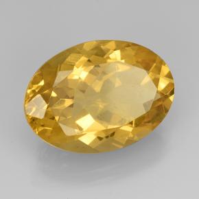 10.78 ct Golden Citrine Stone, Natural Citrine in Oval Facet Shape for Sale