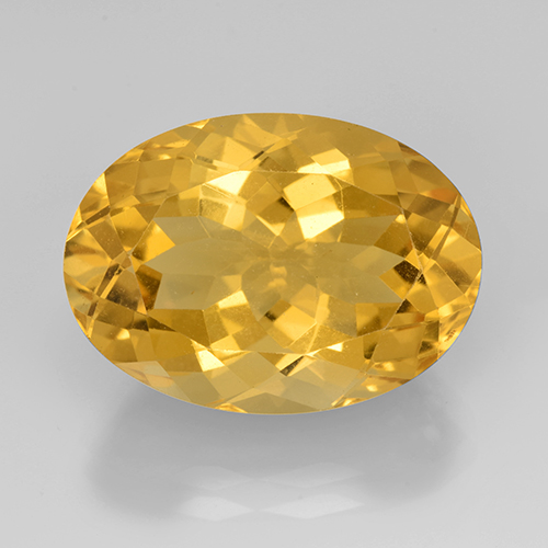 Dorado medio Citrina Gema - 12.3ct Forma ovalada (ID: 504860)