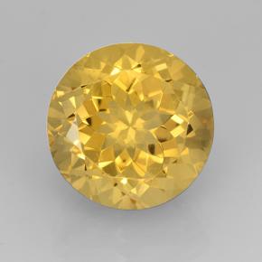 Golden Orange Citrine Gem - 7.6ct Round Facet (ID: 504924)