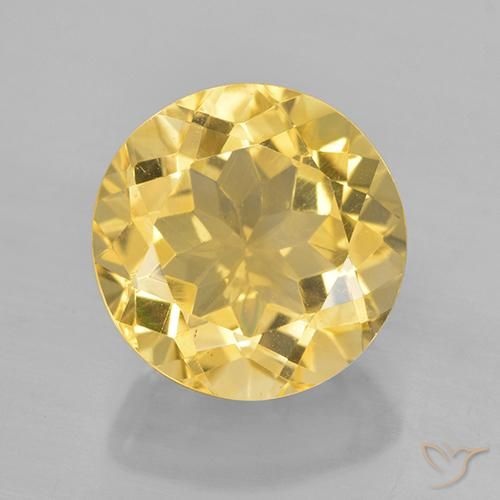 Gem-Tile-Citrin-Plastic Yellow-approx 13 MM 