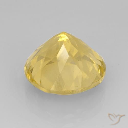 Citrine Gemstone in 13 mm (calibrated) Size for Sale, Citrine Stone in Medium Yellow Color