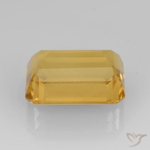 Citrine Gemstone in 14 x 10 mm (calibrated) Size for Sale, Citrine Stone in Medium Gold Color
