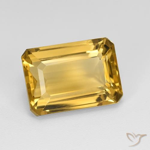 Naranja dorado Citrina Gema - 8.3ct Corte octagonal (ID: 505153)