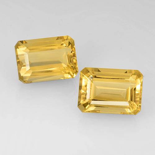 Or moyen Citrine gemme - 8.3ct Octogone taillé en degrés (ID: 505156)