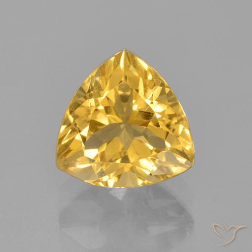 2.44ct Natural Medium Gold Citrine, Trillion, VS