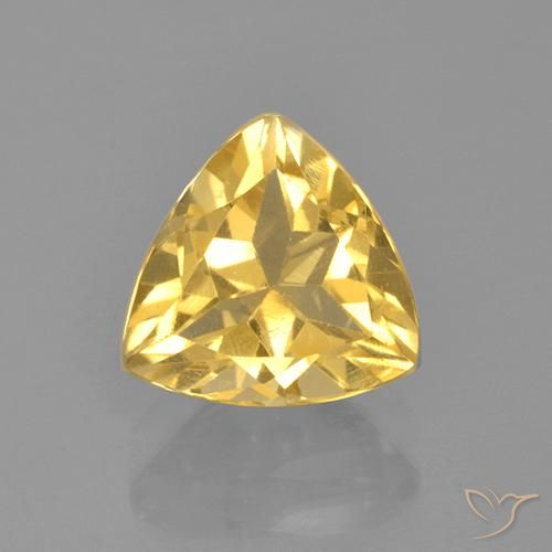 2.19ct Natural Medium Gold Citrine, Trillion, VS