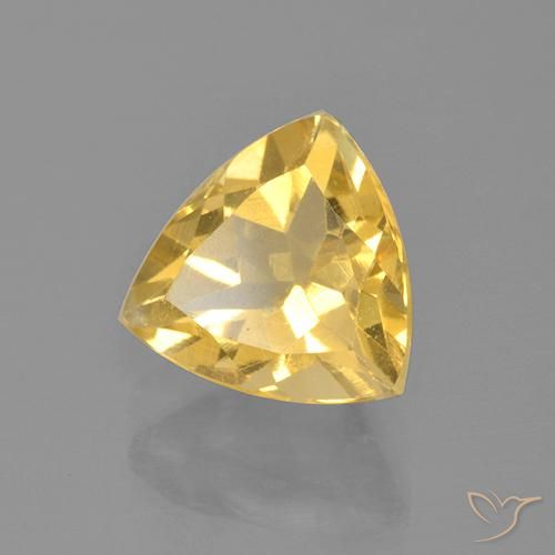 2.19 ct Golden Citrine Stone, Natural Citrine in Trillion Facet Shape for Sale