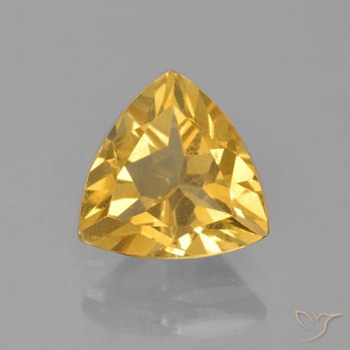2.08ct Natural Bright Gold Citrine, Trillion, VS
