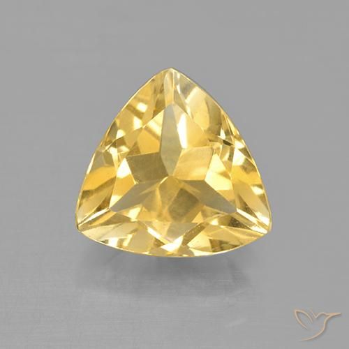 2.03ct Natural Medium Gold Citrine, Trillion, VS