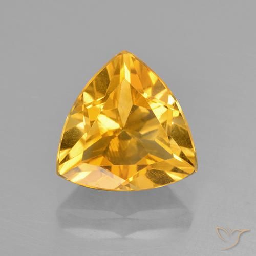 2.18ct Natural Dark Golden Citrine, Trillion, VVS