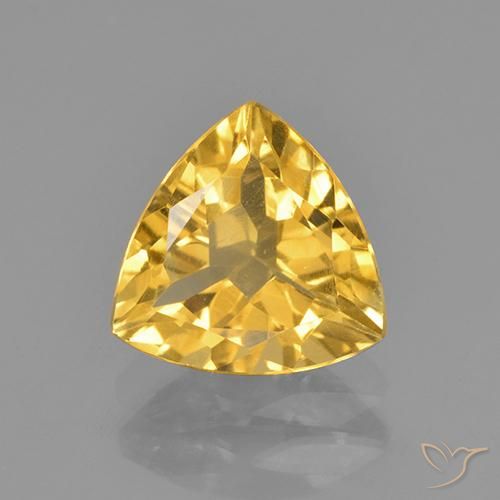 1.95ct Natural Golden Citrine, Trillion, VVS-VS
