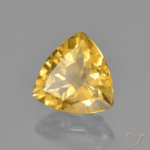 1.95 ct Golden Citrine Stone, Natural Citrine in Trillion Facet Shape for Sale