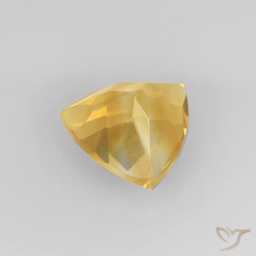 Citrine Gemstone in 9 x 9 mm (calibrated) Size for Sale, Citrine Stone in Medium Gold Color