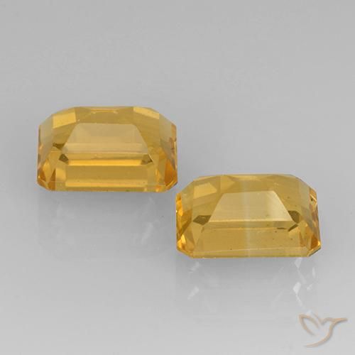 Citrine Gemstones in 8 x 6 mm (calibrated) Size for Sale, Citrine Stones in Bright Gold Color