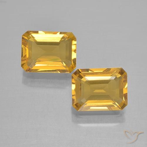 2.80ctw Natural Golden Citrine, Emerald Cut, VVS-VS