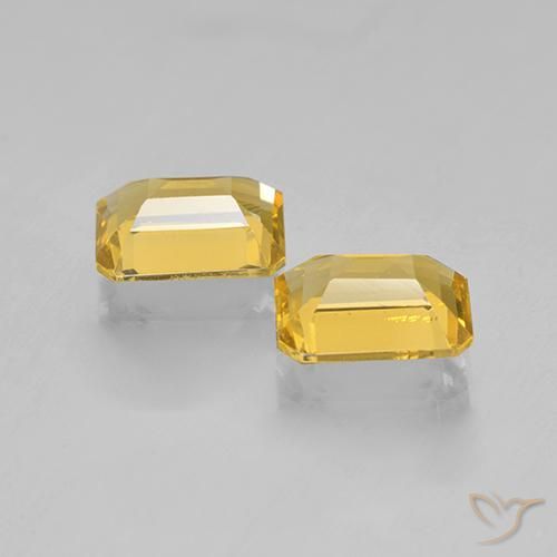 Citrine Gemstones in 8 x 6 mm (calibrated) Size for Sale, Citrine Stones in Bright Gold Color