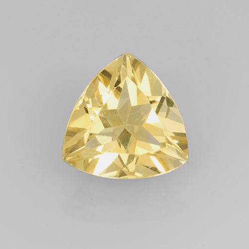 Light Yellow Citrine Gem - 2ct Trillion Facet (ID: 505349)