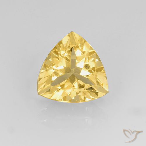 1.99ct Natural Light Gold Citrine, Trillion, VVS-VS
