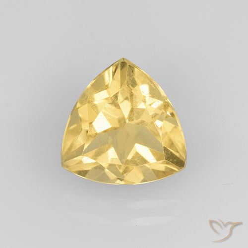 2.26ct Natural Medium Gold Citrine, Trillion, VVS-VS