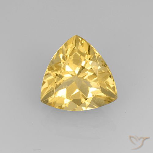 2.17ct Natural Gold Citrine, Trillion, VVS-VS