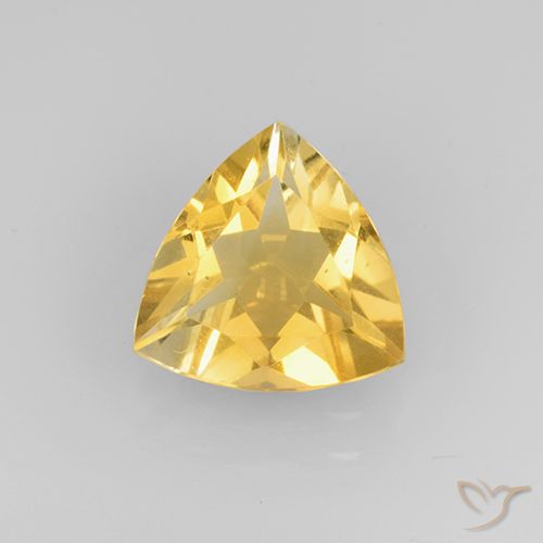 1.89ct Natural Bright Gold Citrine, Trillion, VVS-VS