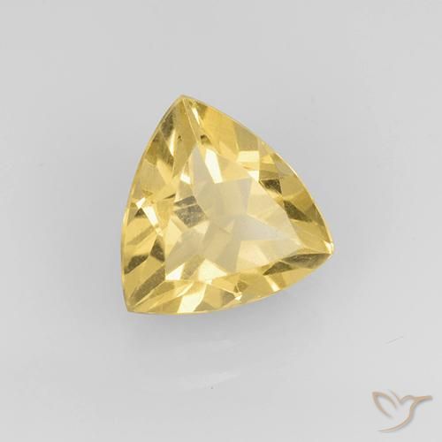1.86 ct Golden Citrine Stone, Natural Citrine in Trillion Facet Shape for Sale
