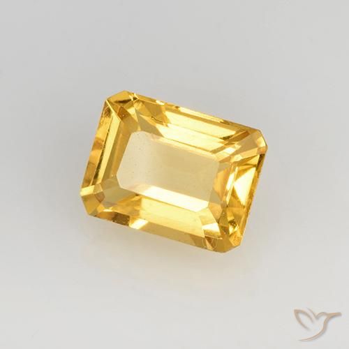 1.68 ct Golden Citrine Stone, Natural Citrine in Octagon Step Cut Shape for Sale