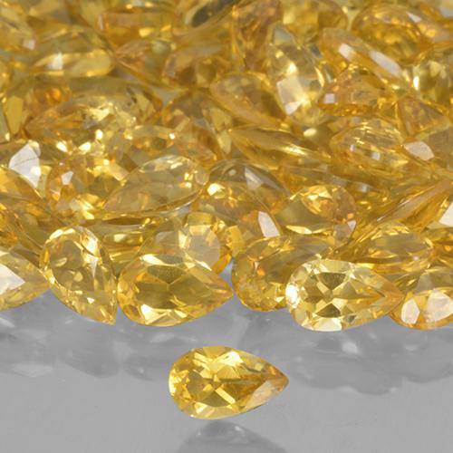 Golden Citrin Edelstein - 0.2ct Birnen Schliff (ID: 505841)