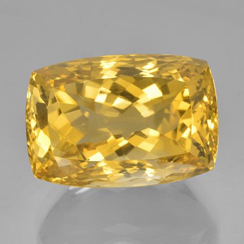 26.34 ct Yellow Citrine Gemstone, Citrine Gem in Cushion-Cut Shape for Sale.