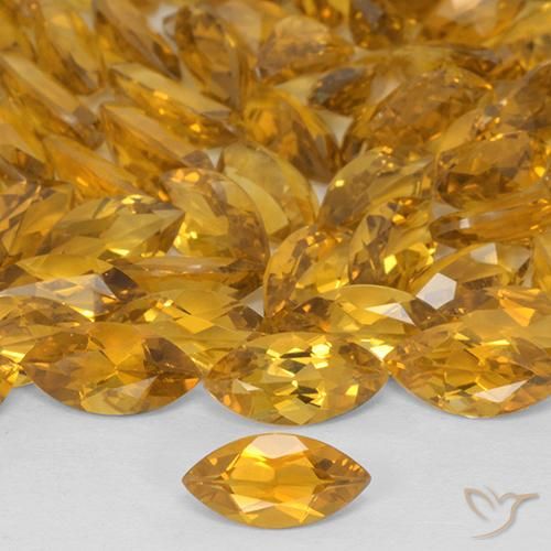 0.47ct Natural Orange-Gold Citrine, Marquise, VVS-VS