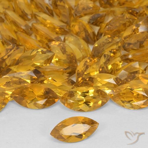 68.79 ctw Golden Citrine Stones, Natural Citrine in Marquise Facet Shape for Sale