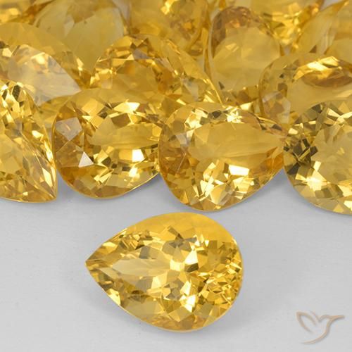 Best Citrine to Attract Wealth | Pear Shape, Yellow Citrine