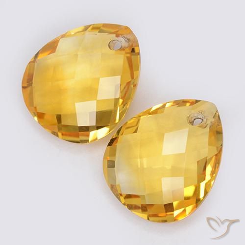 Citrine Gemstones in 12 x 10 mm (calibrated) Size for Sale, Citrine Stones in Golden Orange Color