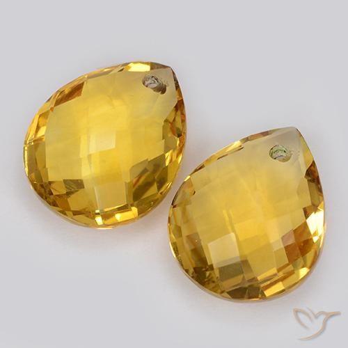 Citrine Gemstones in 12 x 10 mm (calibrated) Size for Sale, Citrine Stones in Deep Gold Color