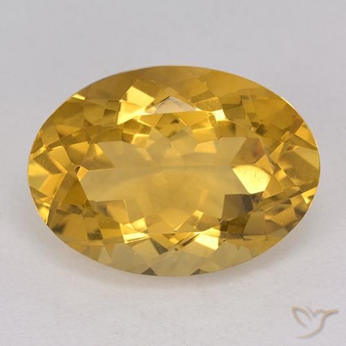 11.68ct Natural Golden Citrine, Oval, VVS