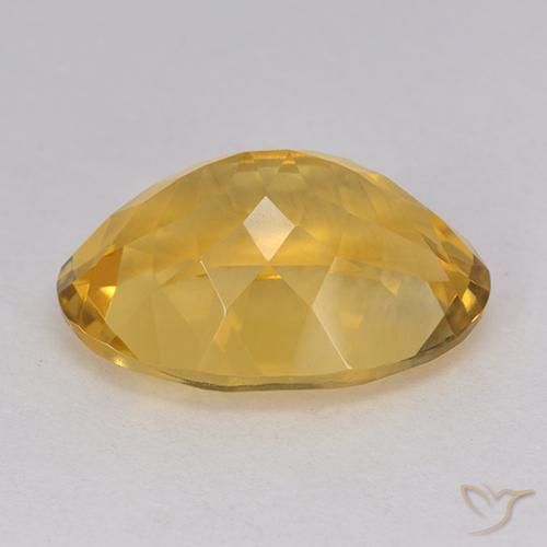 Citrine Gemstone in 18 x 13 mm (calibrated) Size for Sale, Citrine Stone in Golden Color