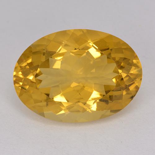 12.25ct Natural Deep Golden Orange Citrine, Oval, VVS