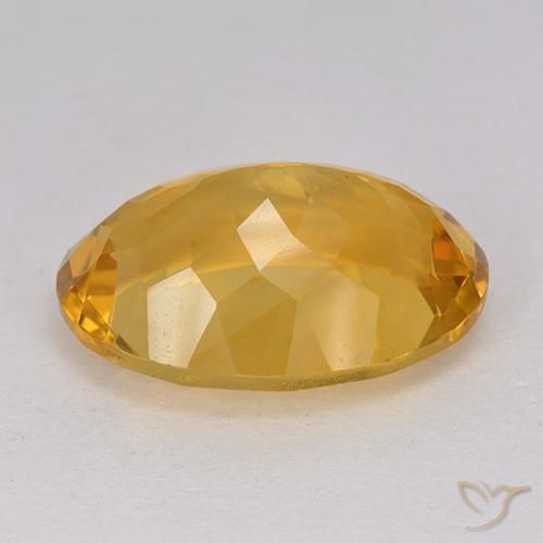 Citrine Gemstone in 18 x 13 mm (calibrated) Size for Sale, Citrine Stone in Deep Golden Orange Color