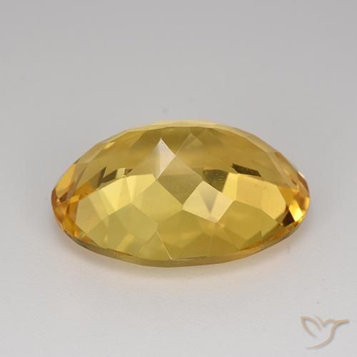 Citrine Gemstone in 18 x 13 mm (calibrated) Size for Sale, Citrine Stone in Medium Golden Color