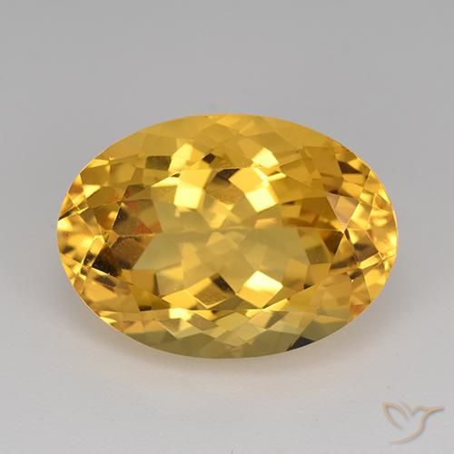 Dark Golden Citrine Gem - 12.6ct Oval Facet (ID: 512363)
