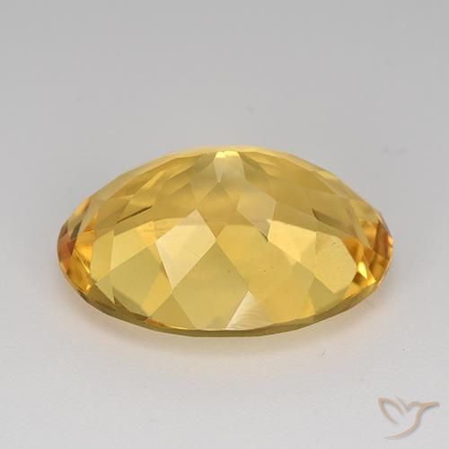 Citrine Gemstone in 18 x 13 mm (calibrated) Size for Sale, Citrine Stone in Medium Golden Color