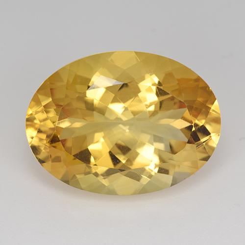 16.45 ct Golden Citrine Gemstone, Citrine Gem in Oval Facet Shape for Sale.