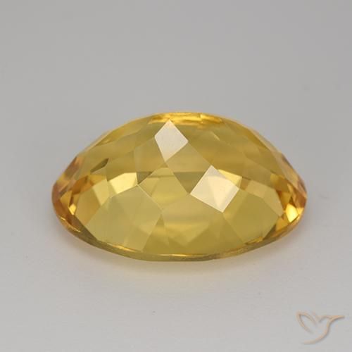 Citrine Gemstone in 18 x 13 mm (calibrated) Size for Sale, Citrine Stone in Medium Golden Color